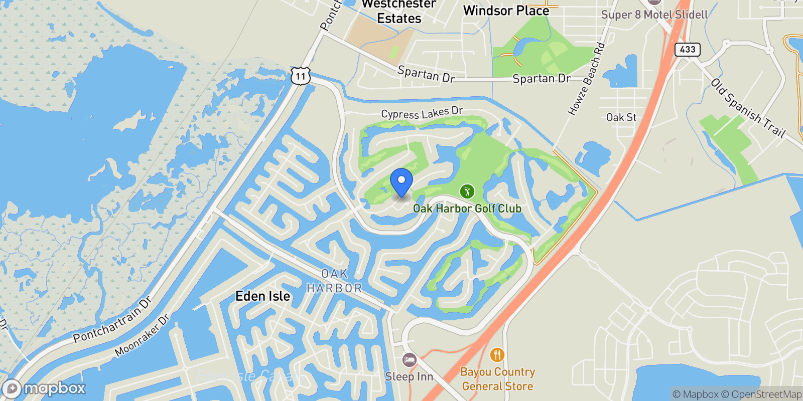 Map showing 250 E AUGUSTA Lane, Slidell, Louisiana, United States.