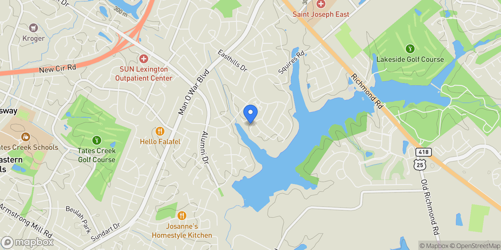 Map showing 757 Shady Cove, Lexington, Kentucky, United States.