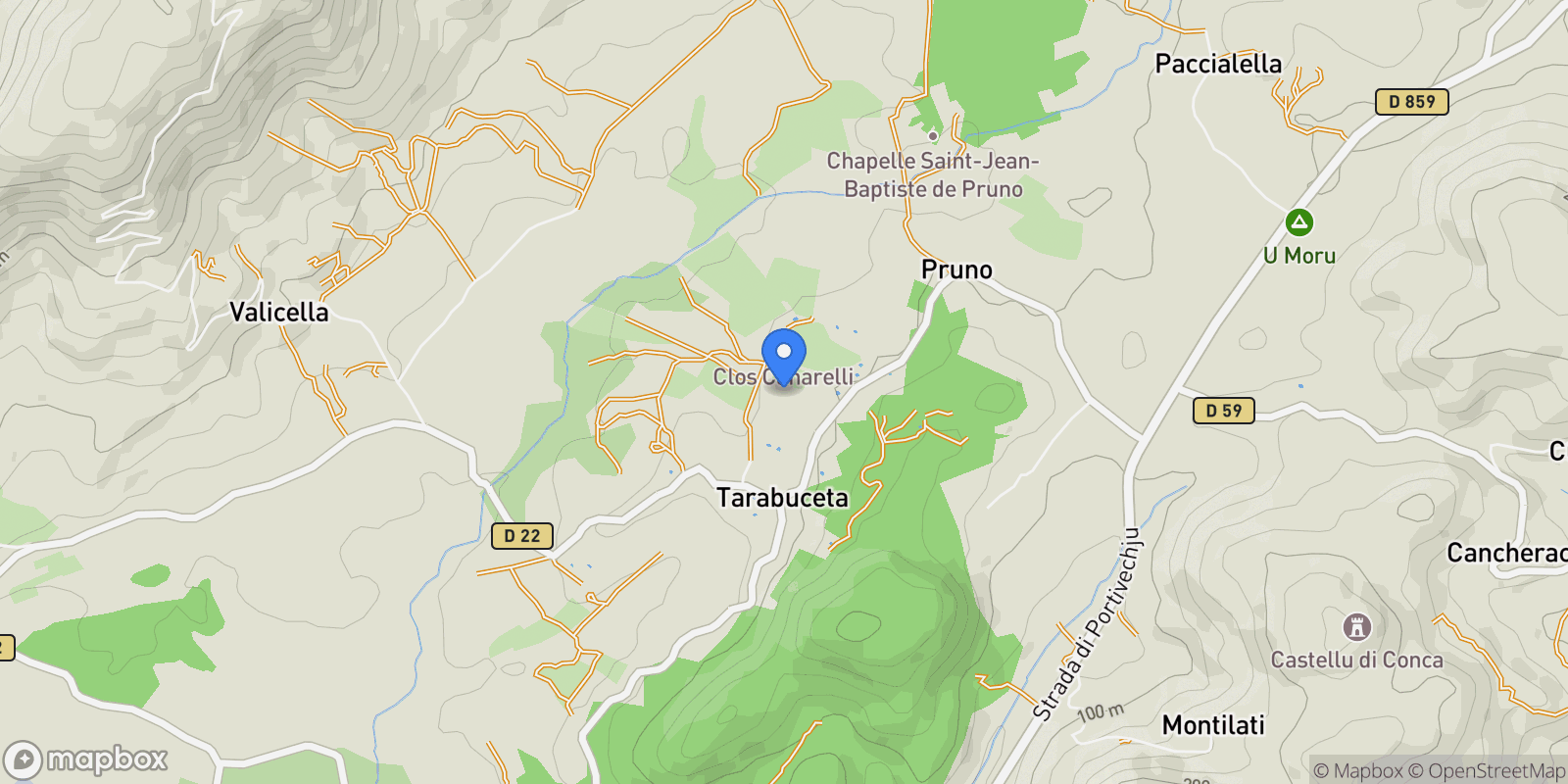 Map showing Figari, Corsica, France.