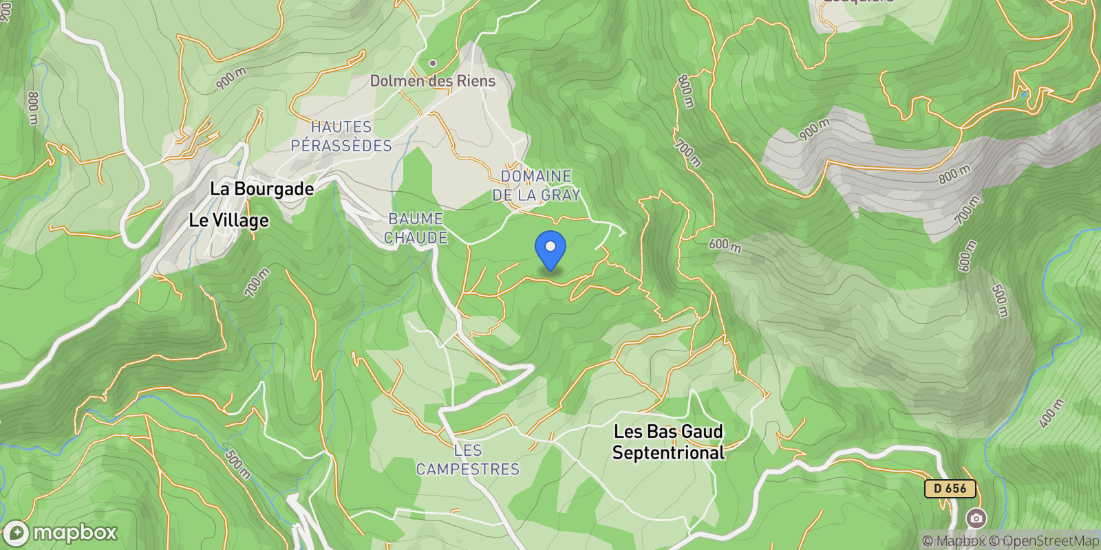 Map showing Mons, Provence-Alpes-Côte d'Azur, France.