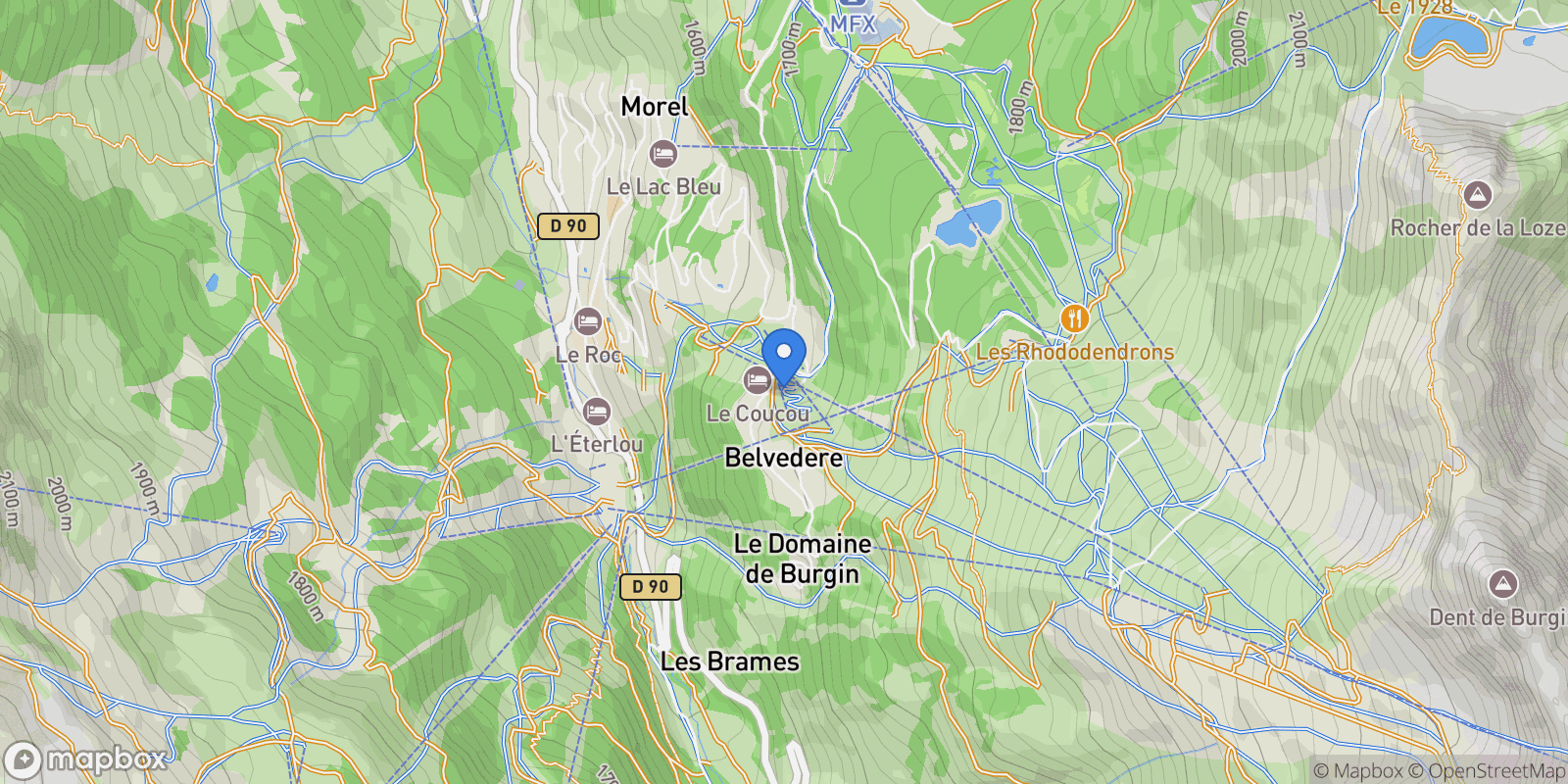 Map showing Rte du Belvédère, 73550 Les Allues, France, Les Allues, Auvergne-Rhône-Alpes, France.