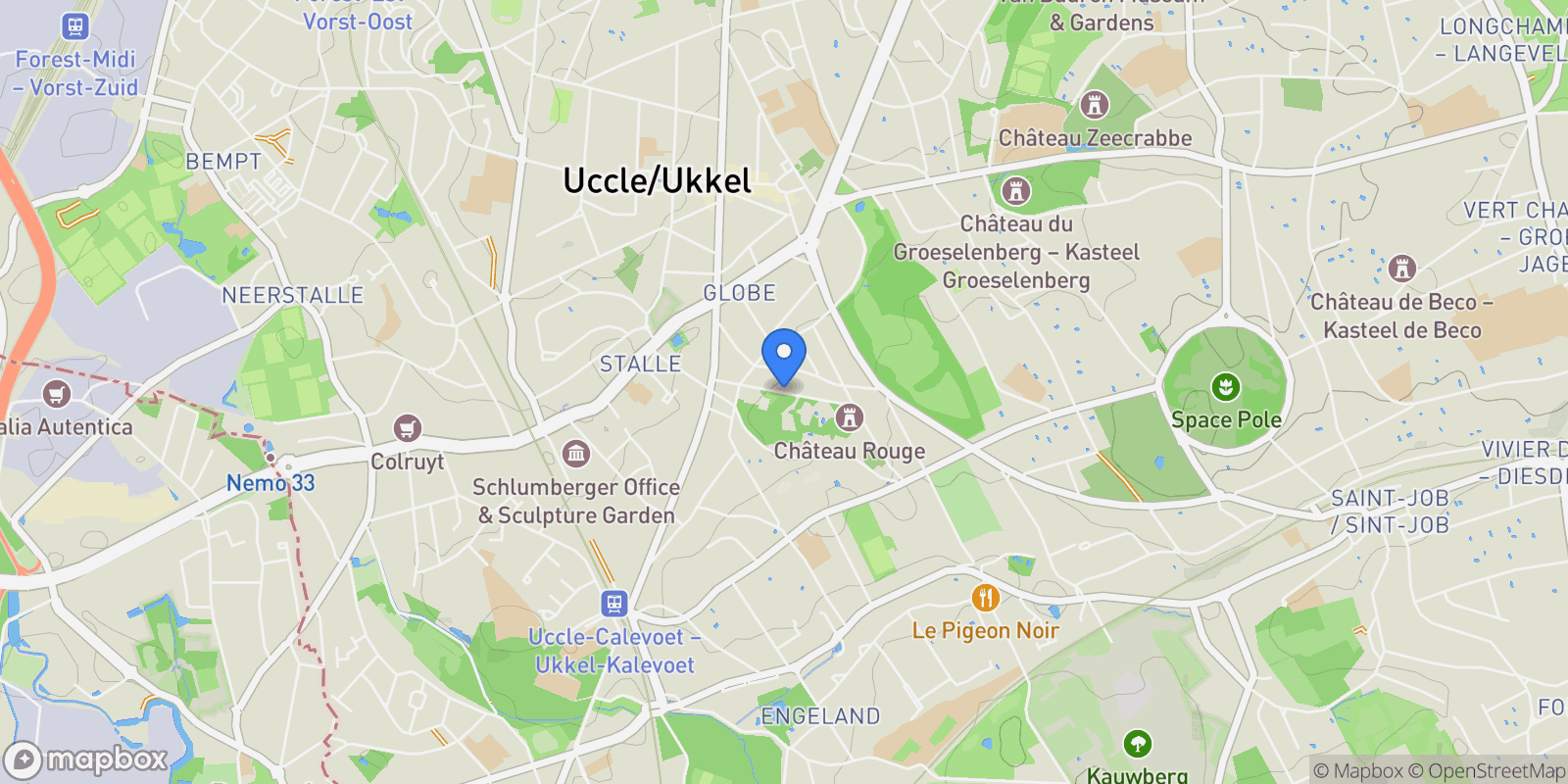 Map showing Rue Henri Van Zuylen, 1180 Uccle, Belgium, Uccle, Brussels, Belgium.