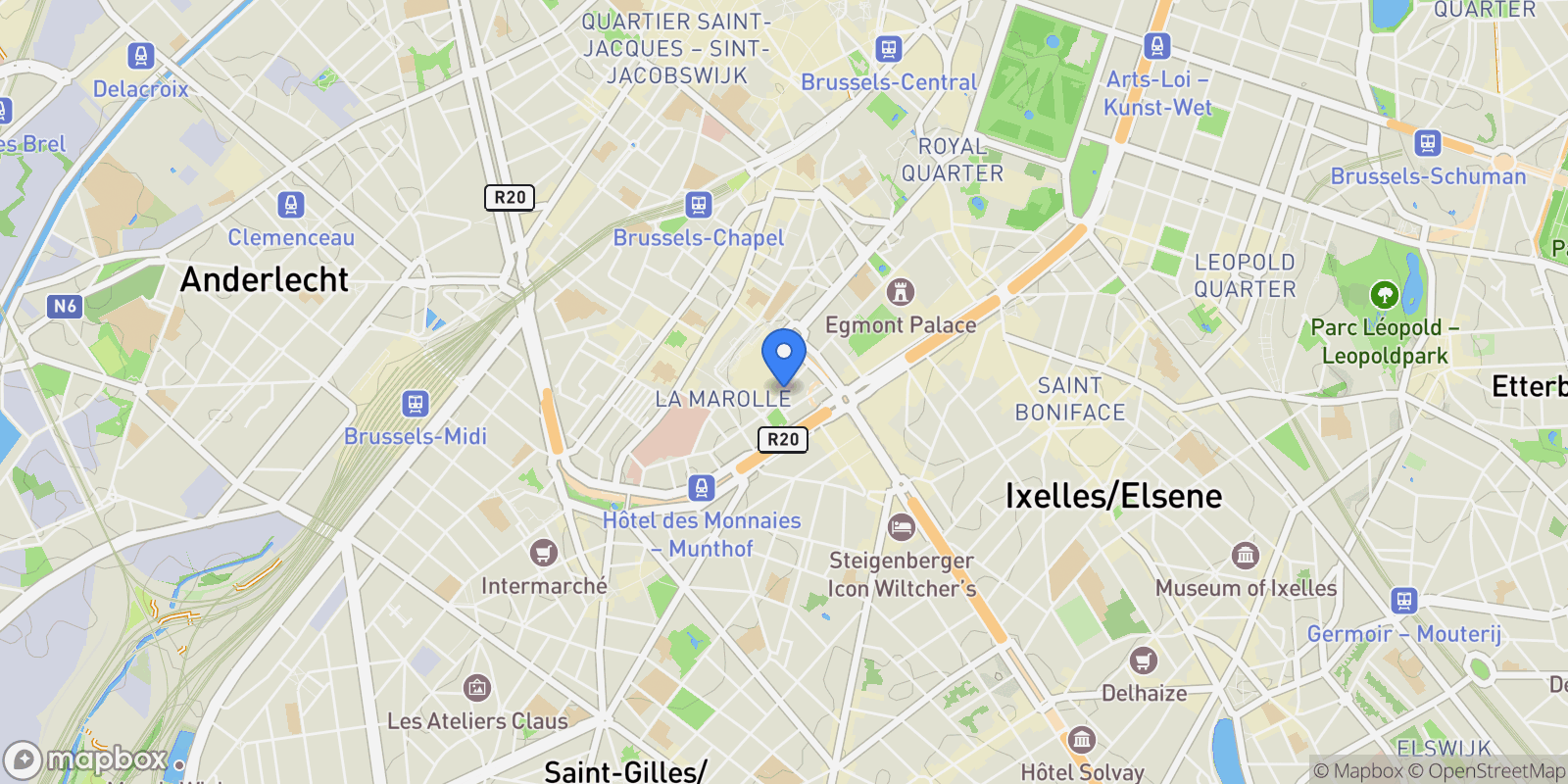 Map showing Rue aux Laines, 1000 Bruxelles, Belgium, Bruxelles, Brussels, Belgium.
