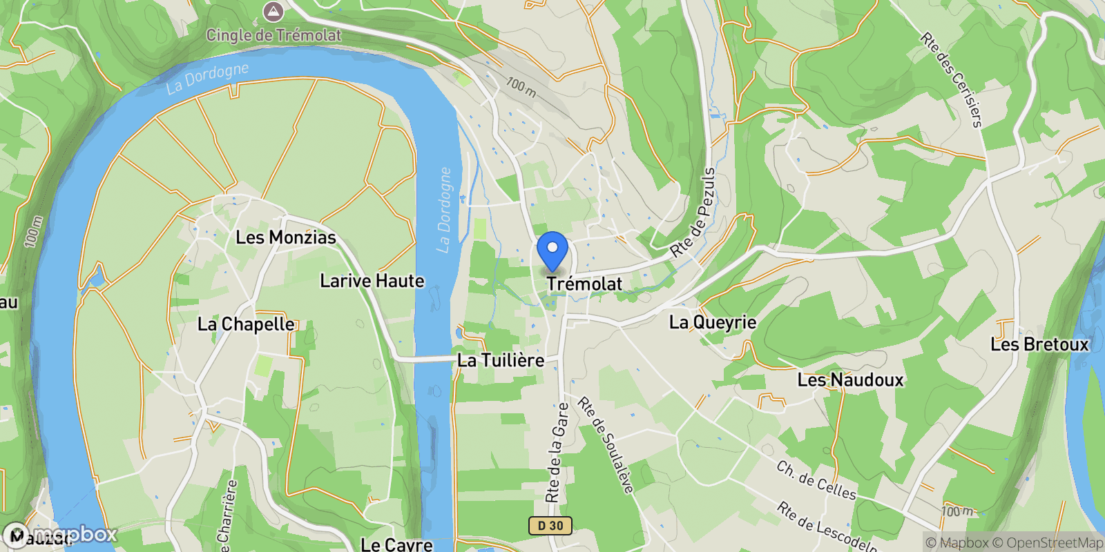 Map showing 24510 Trémolat, France, Trémolat, Nouvelle-Aquitaine, France.