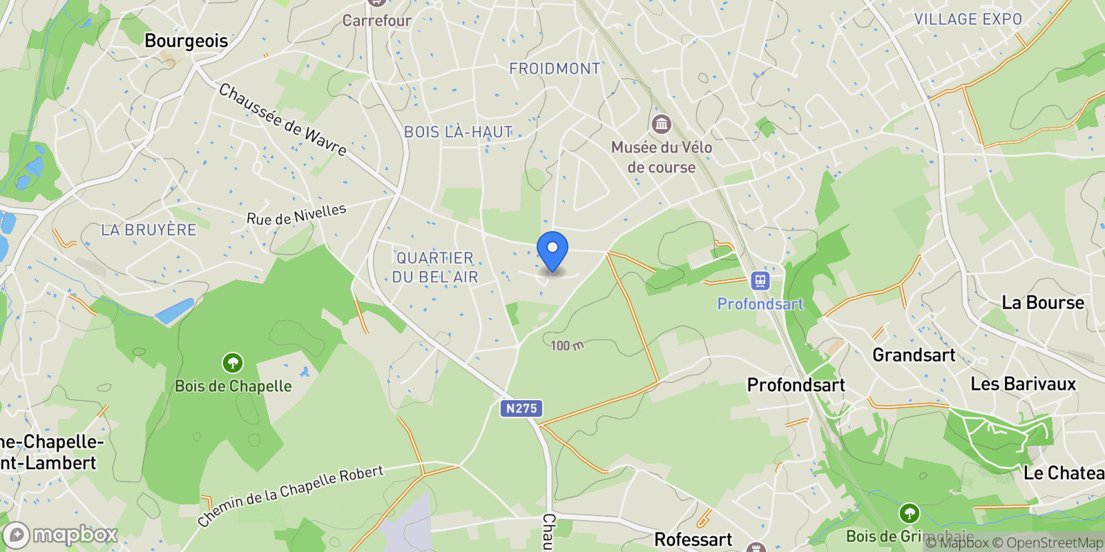 Map showing Clos de la Mare aux Loups, 1330 Rixensart, Belgium, Rixensart, Wallonia, Belgium.