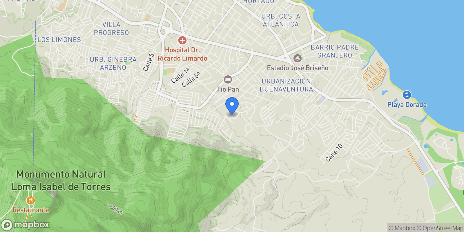 Map showing C. Las Cayenas, 57000 Puerto Plata, Dominican Republic, Puerto Plata, Puerto Plata Province, Dominican Republic.