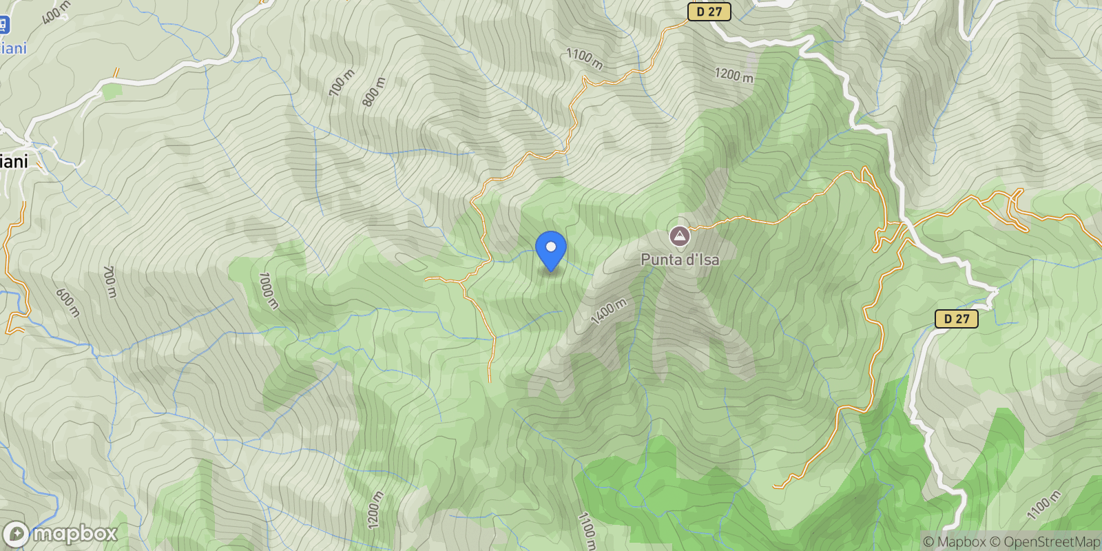 Map showing Corsica, France.