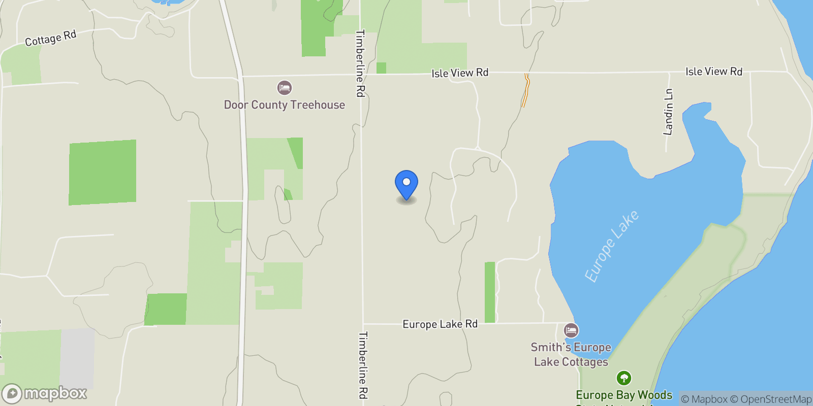 Map showing 12376 Timberline Road , Ellison Bay, WI 54210, Ellison Bay, Wisconsin, United States.