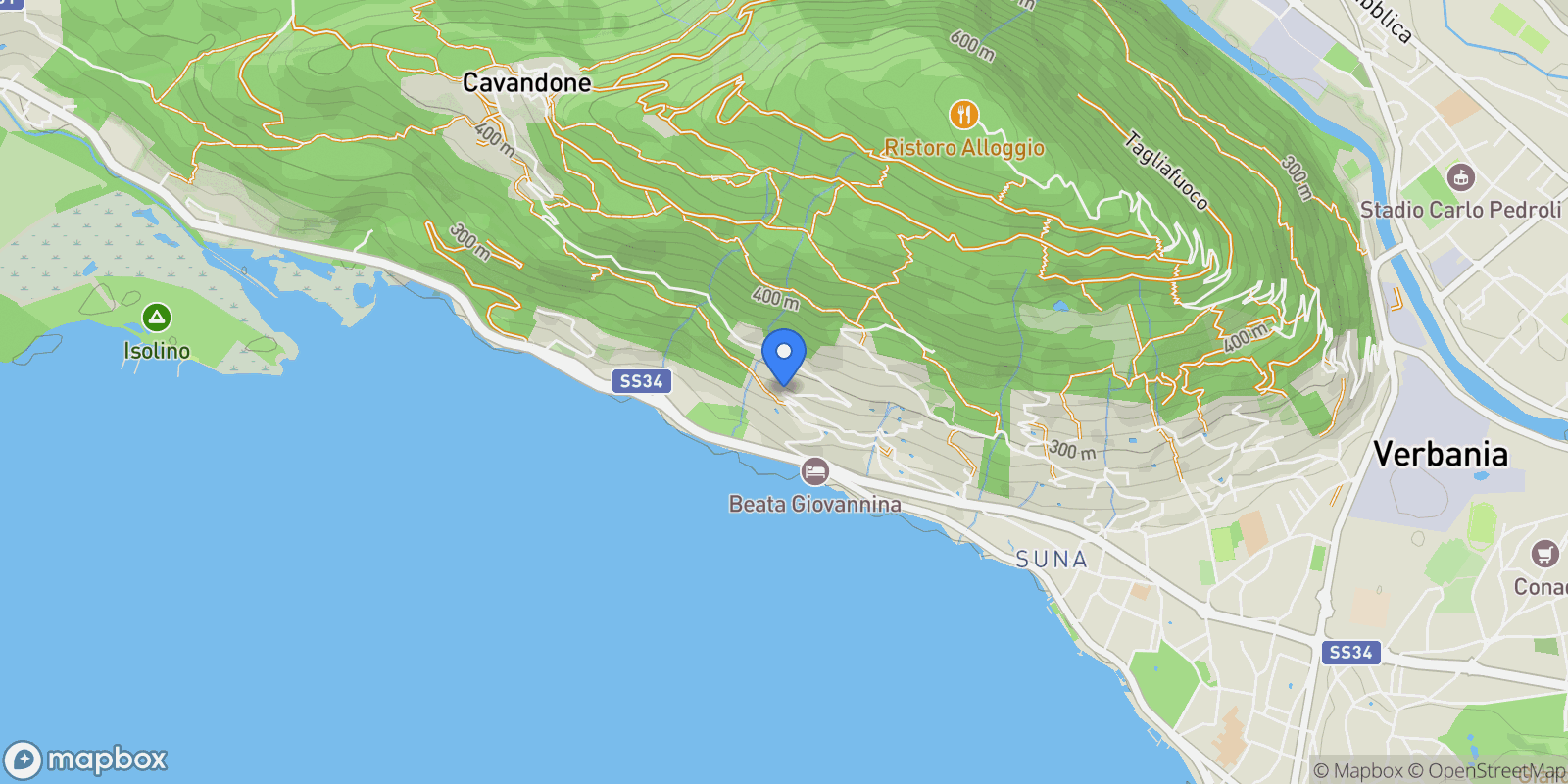 Map showing Via Venti Settembre, 28925 Verbania VB, Italy, Piedmont, Italy.