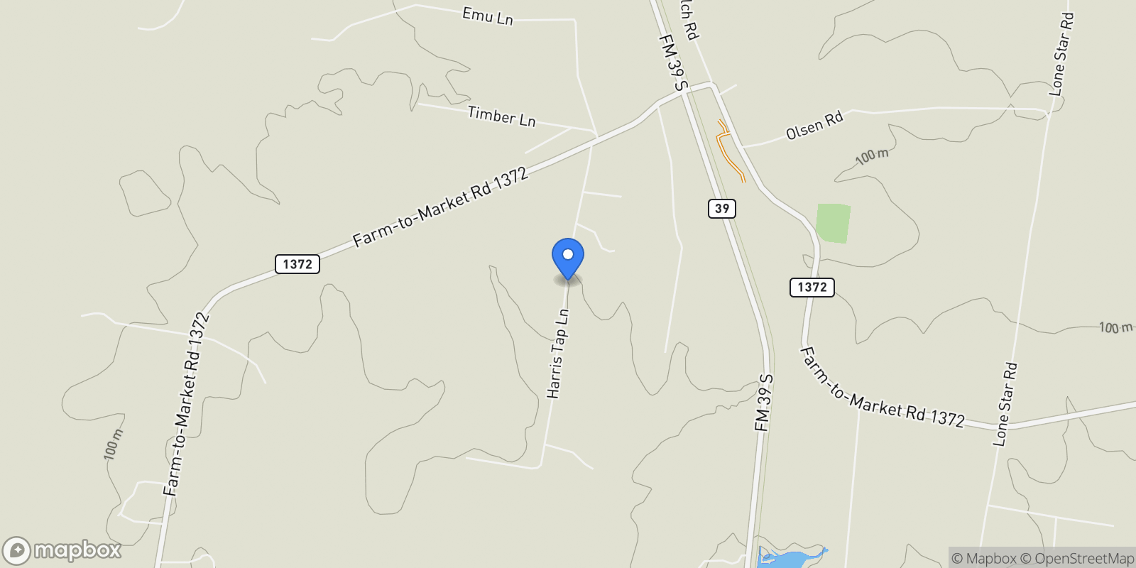 Map showing 5443 Harris Tap Lane, North Zulch, TX 77872, North Zulch, Texas, United States.