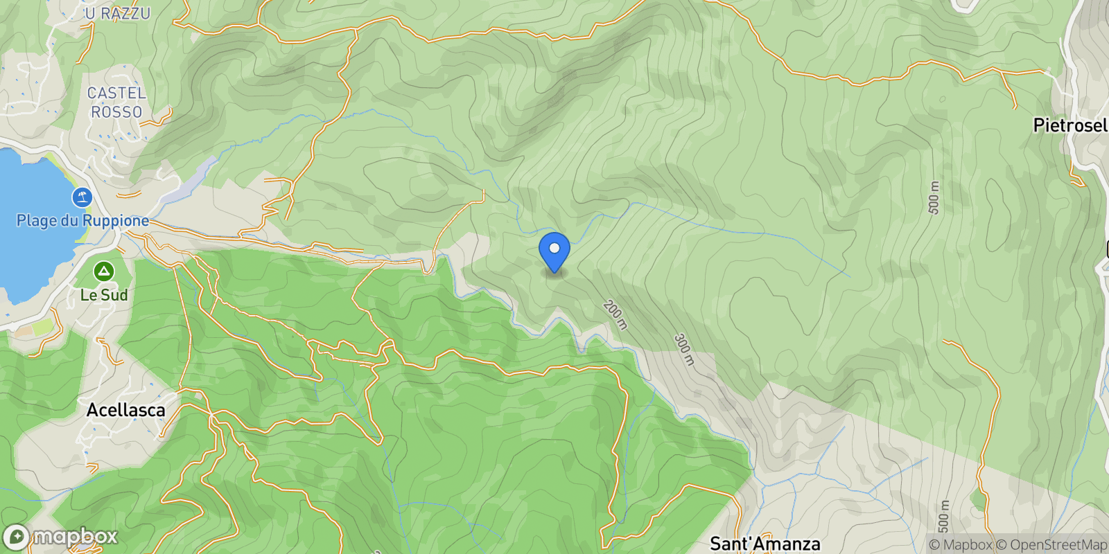 Map showing Pietrosella, Corsica, France.