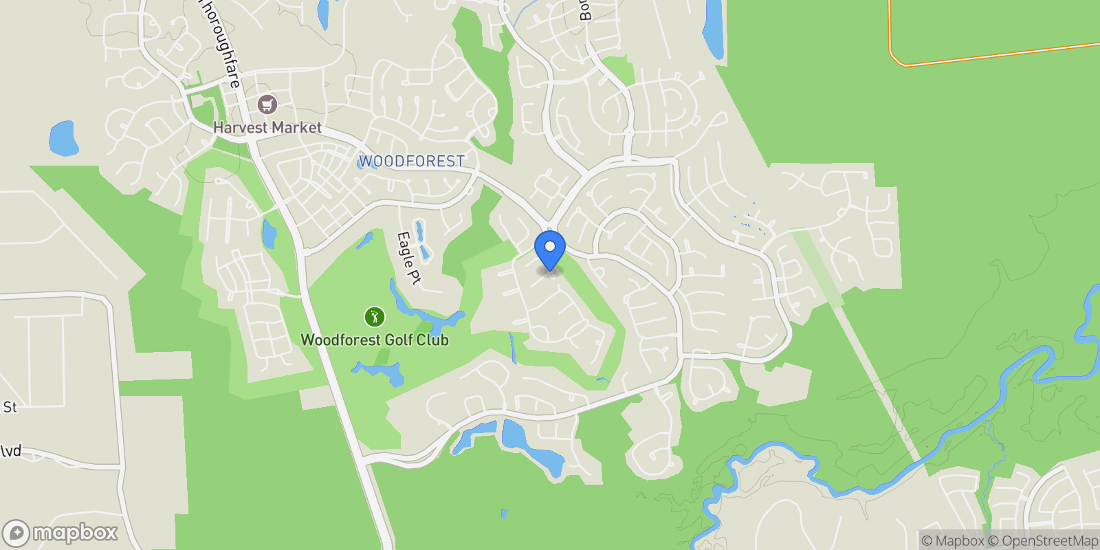 Map showing 111 Poppy Hills Drive, Montgomery, TX 77316, Montgomery, Texas, United States.