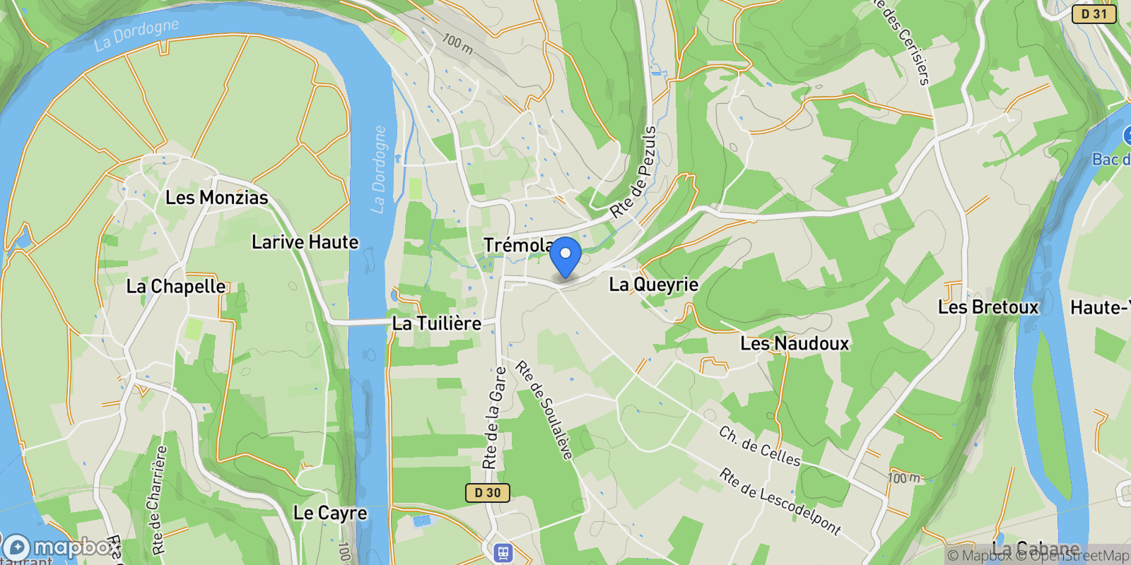 Map showing Trémolat, Nouvelle-Aquitaine, France.