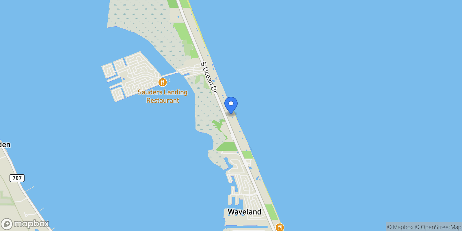 Map showing 10044 S Ocean Drive Unit# 1201, Jensen Beach, FL 34957, Jensen Beach, Florida, United States.