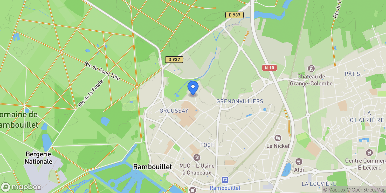 Map showing Rambouillet, Île-de-France, France.