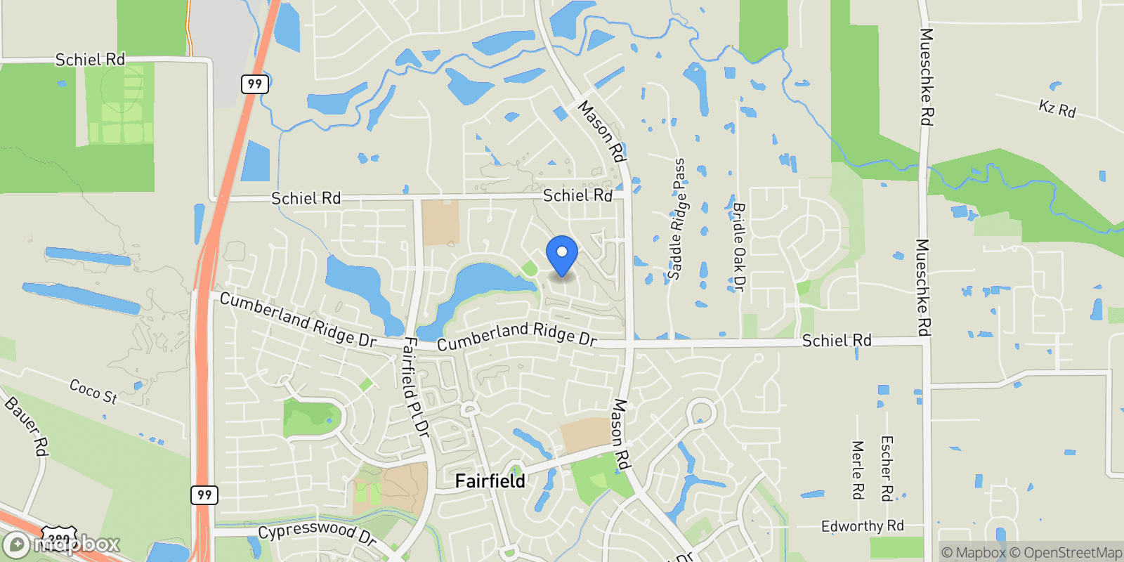 Map showing 16714 Radiant Lilac Trail, Cypress, TX 77433, Houston, Texas, United States.