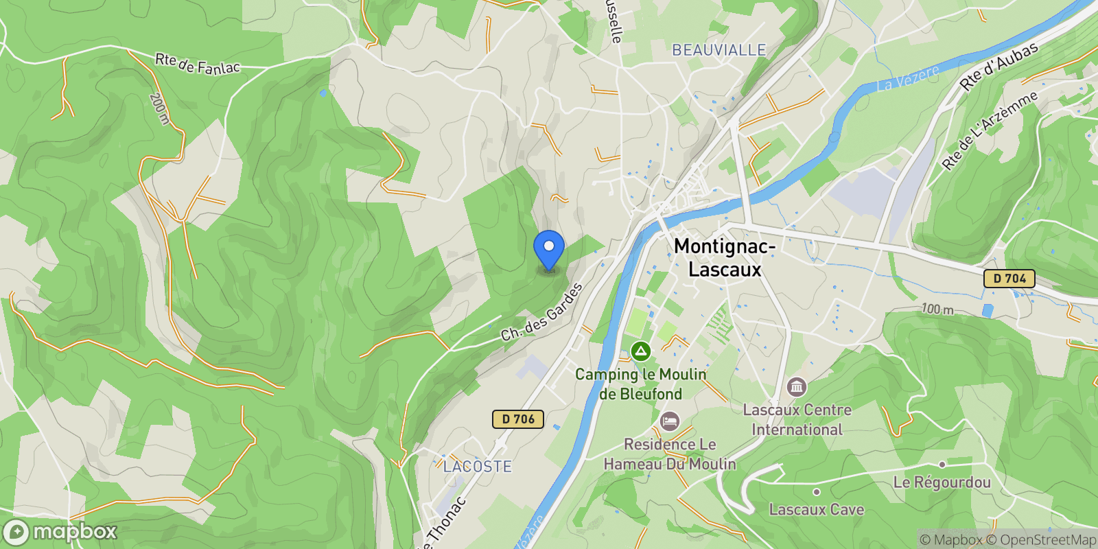 Map showing Vitrac, Nouvelle-Aquitaine, France.