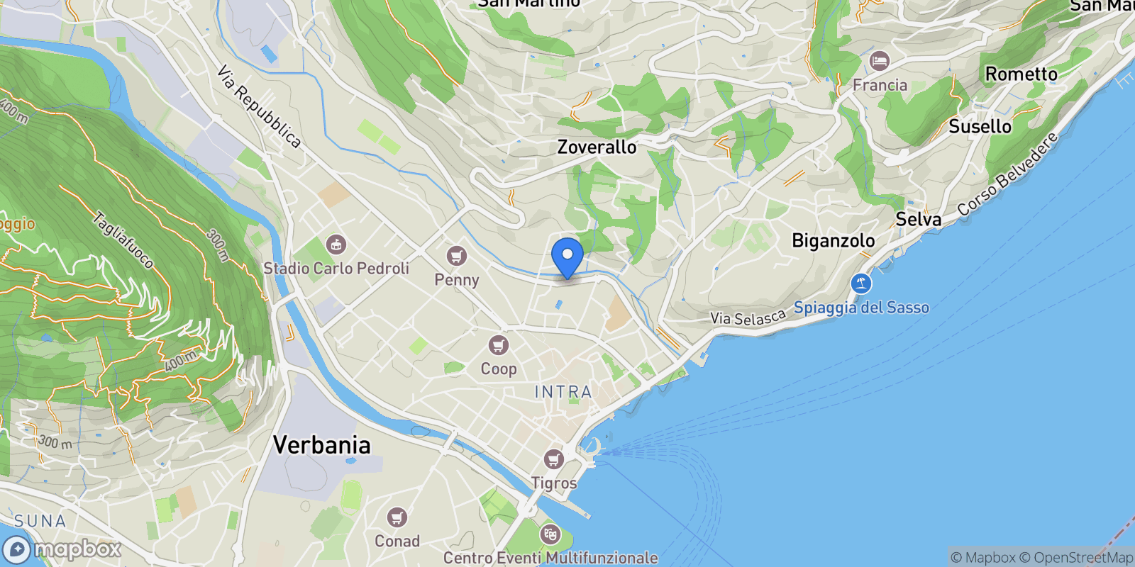 Map showing Via Brigata Cesare Battisti, 28921 Verbania VB, Italy, Piedmont, Italy.