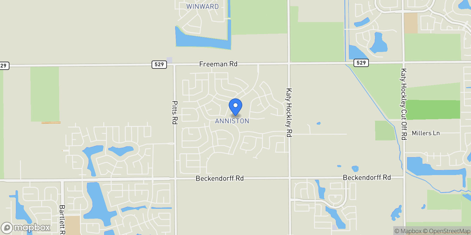 Map showing 6415 Kingston Valley Trail, Katy, TX 77493, Katy, Texas, United States.