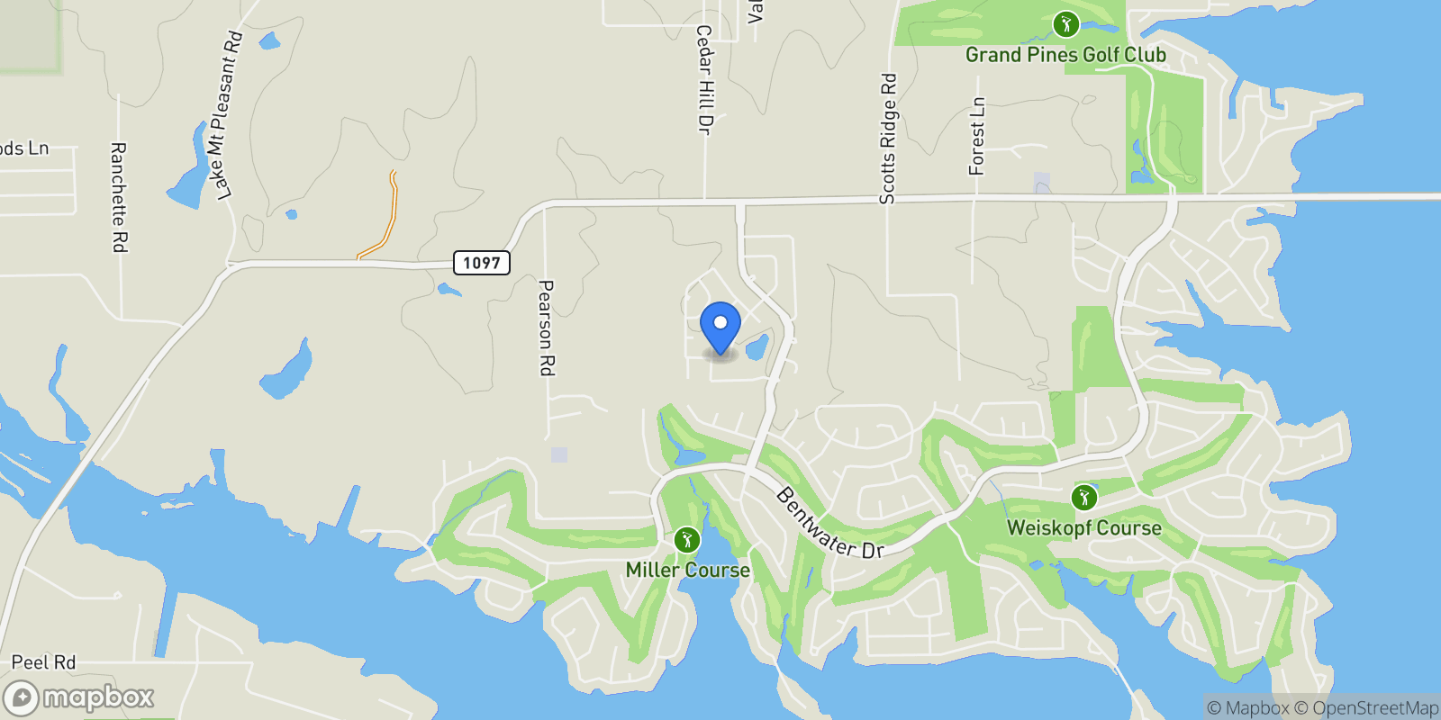 Map showing 221 N Woodside Lane, Montgomery, TX 77356, Montgomery, Texas, United States.