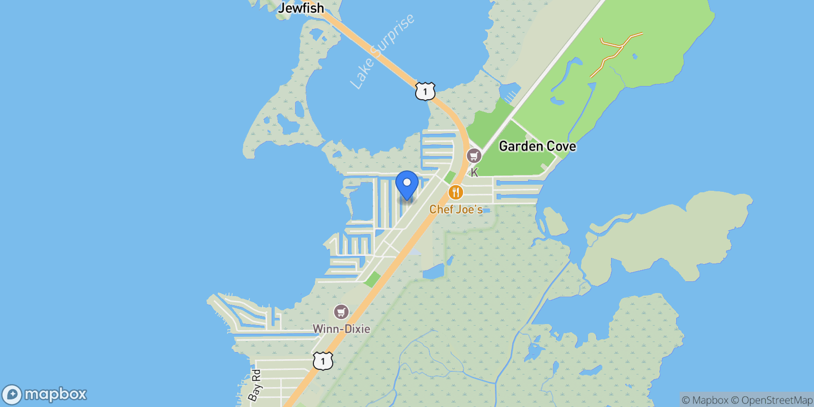 Map showing 229 Upper Matecumbe RD, Key Largo, FL 33037, Key Largo, Florida, United States.