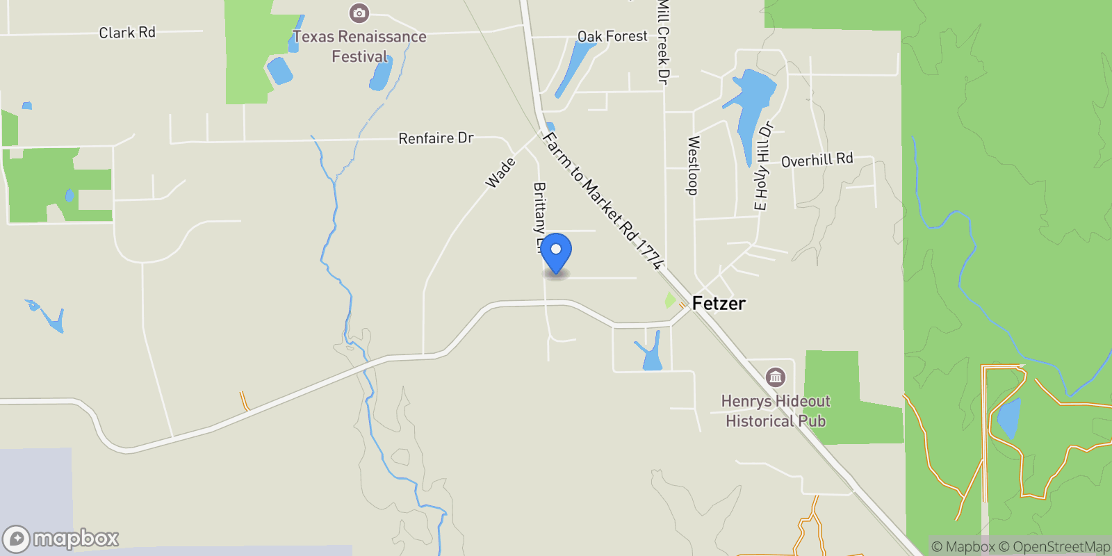 Map showing 11029 Tammy Circle, Plantersville, TX 77363, Plantersville, Texas, United States.