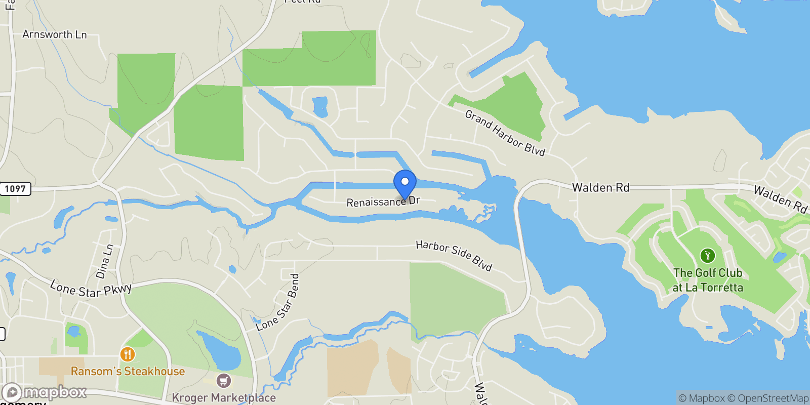 Map showing 11537 Renaissance Drive, Montgomery, TX 77356, Montgomery, Texas, United States.