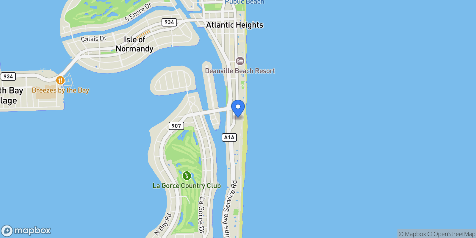 Map showing 6039 Collins Ave 1126, Miami Beach, Florida, United States.