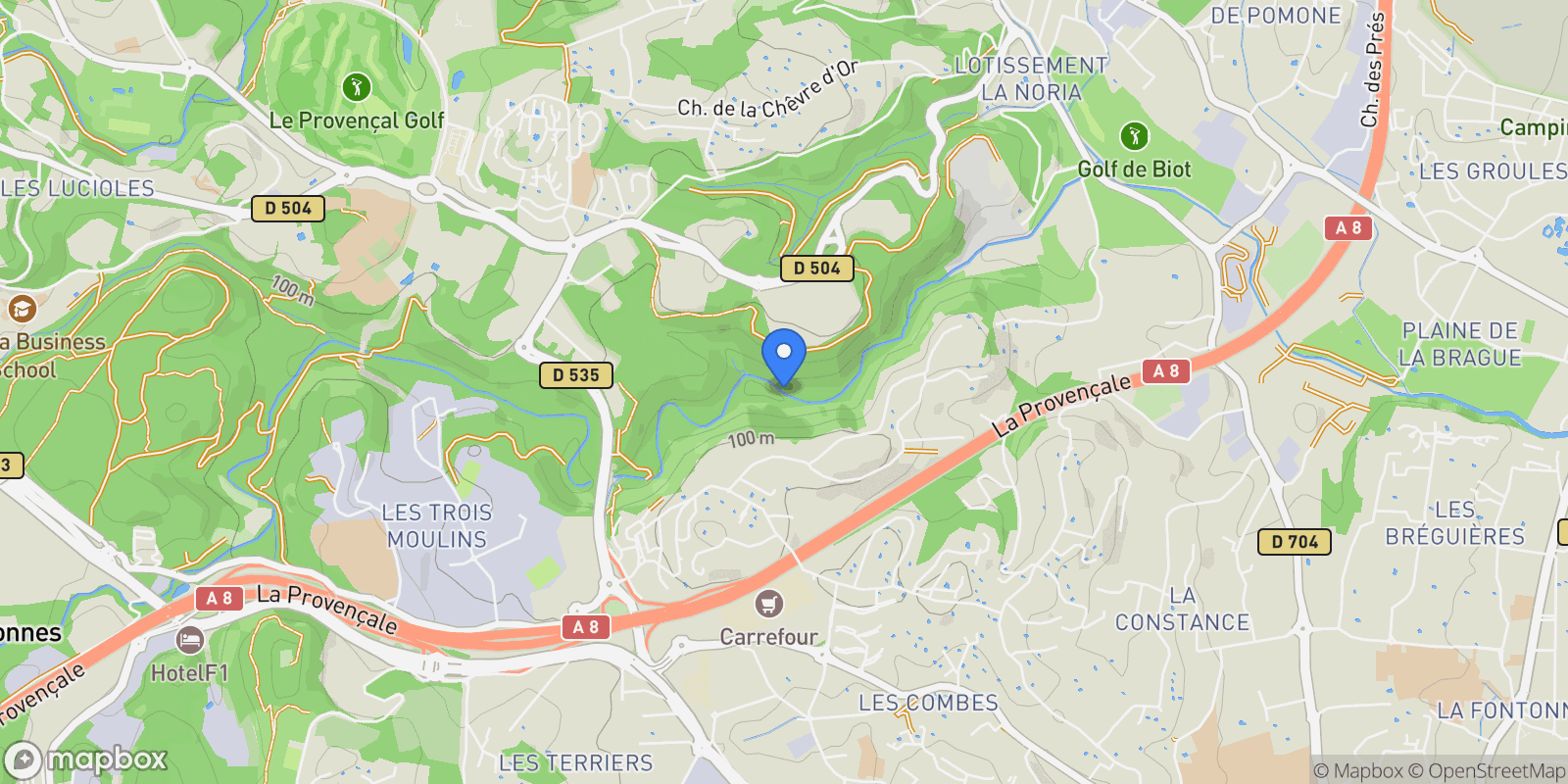 Map showing Antibes, Provence-Alpes-Côte d'Azur, France.