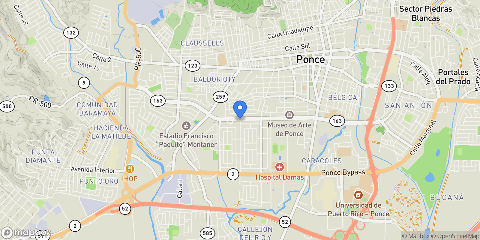 Map showing Ponce, Puerto Rico, Ponce, Puerto Rico.