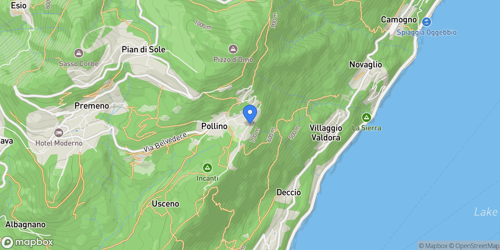 Map showing Via Belvedere, 15, 28823 Ghiffa VB, Italy, Piedmont, Italy.