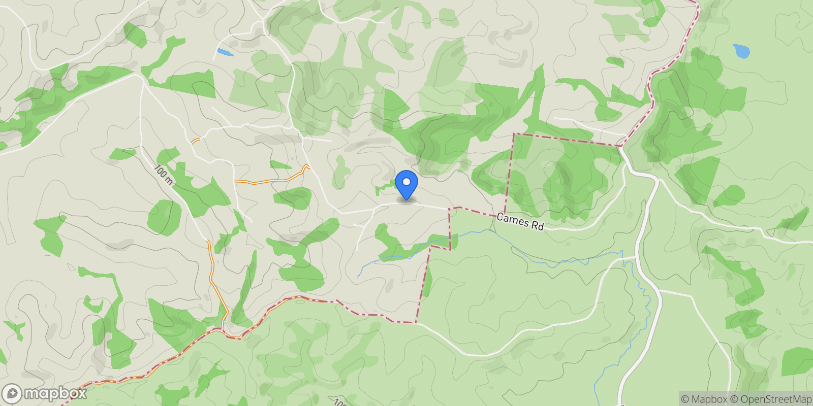 Map showing Cames Road, Mangawhai, Auckland, Mangawhai, Northland, New Zealand.
