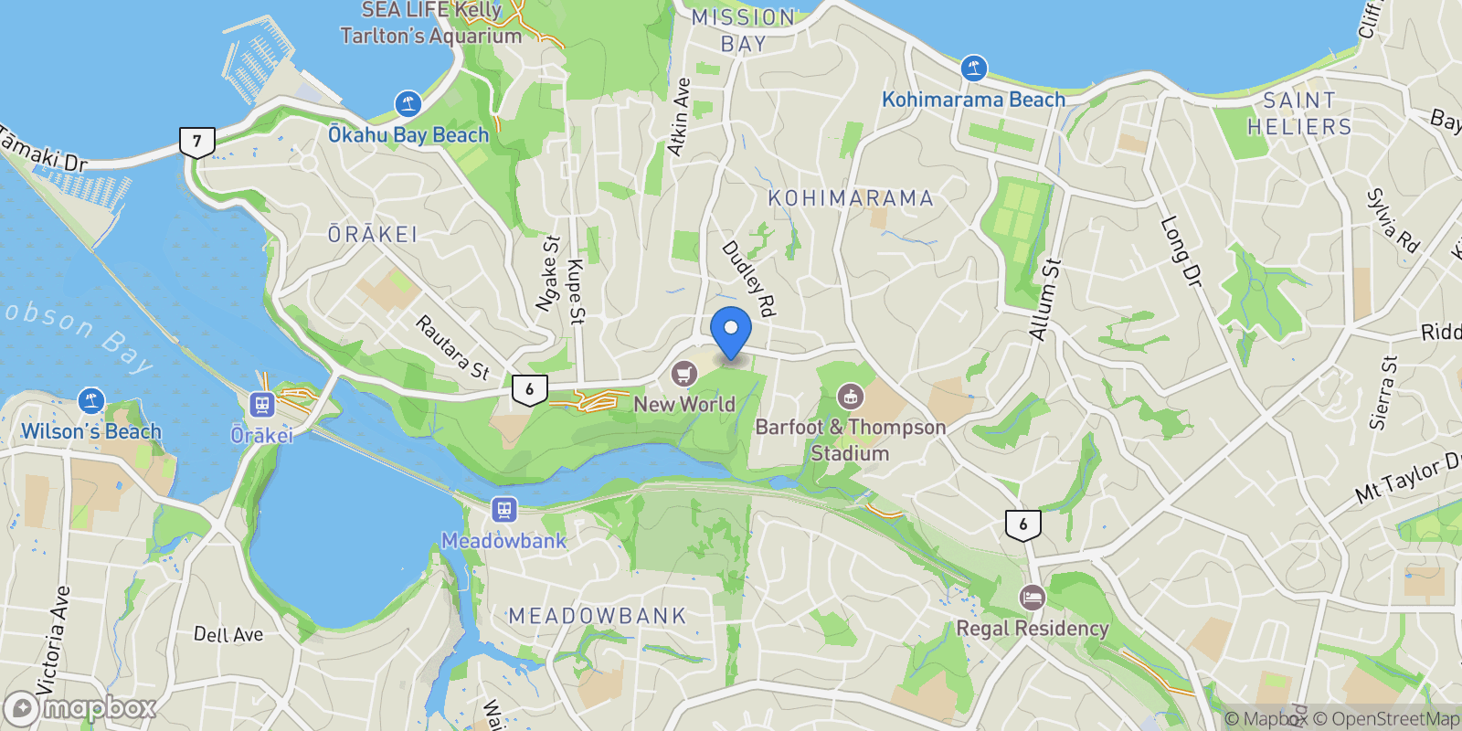 Map showing 243 Kepa Road, Mission Bay, Auckland 1071, Auckland, Auckland, New Zealand.