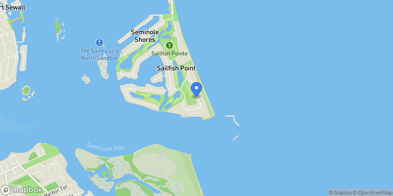 Map showing 2925 SE Dune Drive , Stuart, FL 34996, Stuart, Florida, United States.