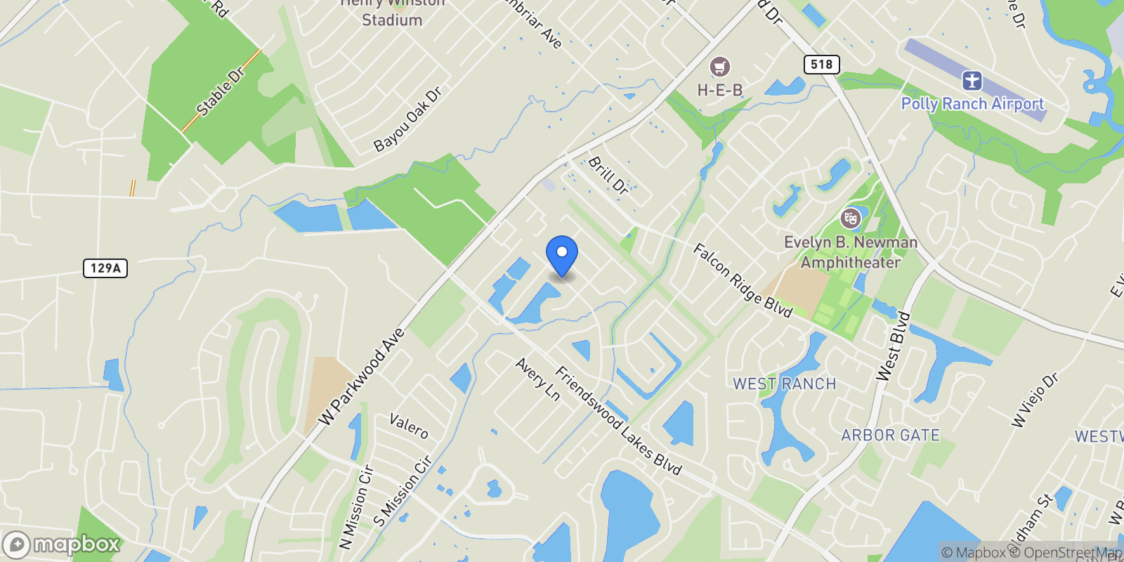 Map showing 1804 Sandy Lake Drive, Friendswood, TX 77546, Friendswood, Texas, United States.