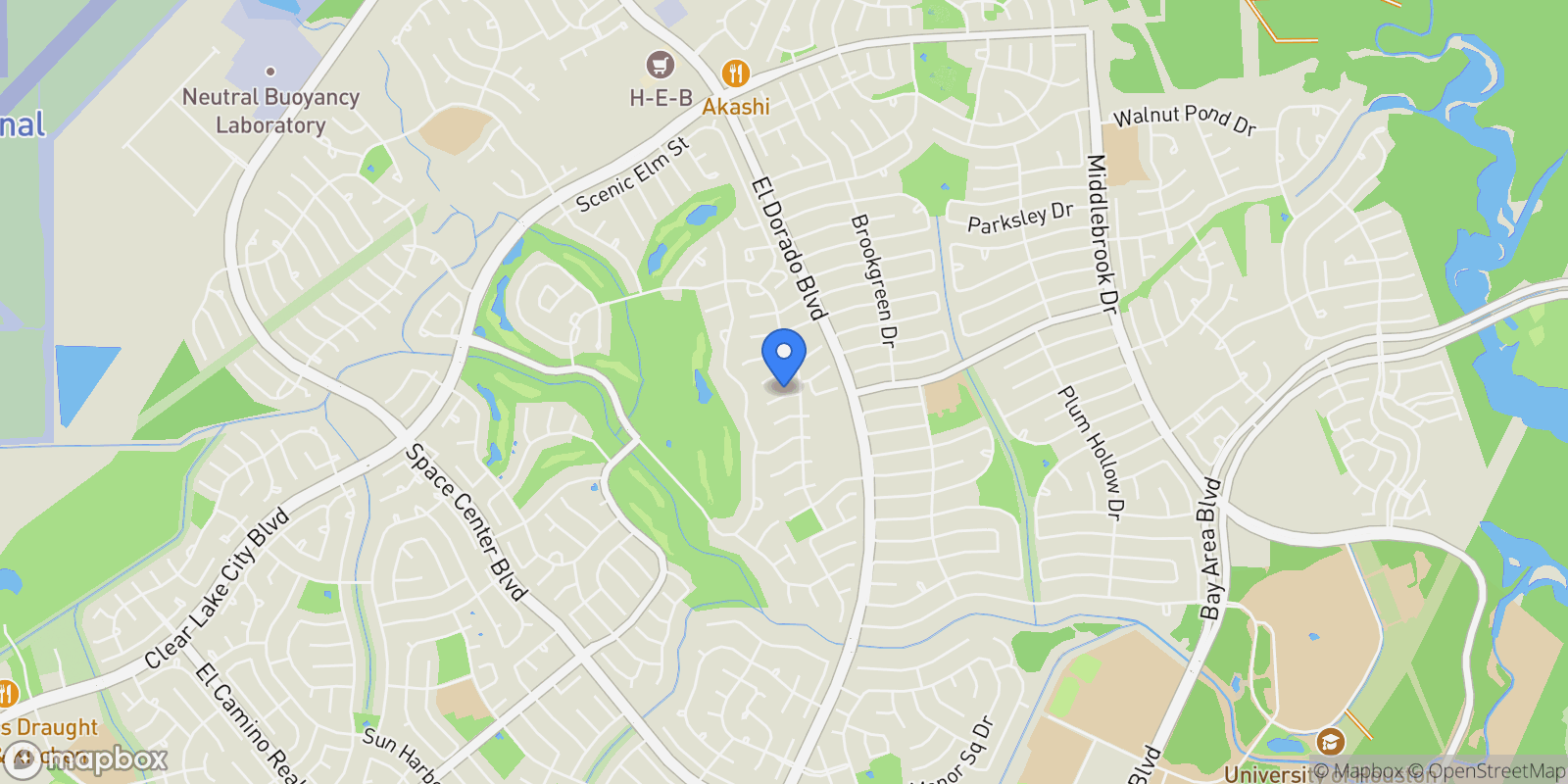Map showing 15411 Rocky Oak Court, Houston, TX 77059, Houston, Texas, United States.
