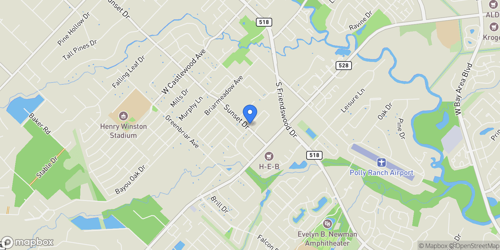 Map showing 506 Windsor Drive, Friendswood, TX 77546, Friendswood, Texas, United States.