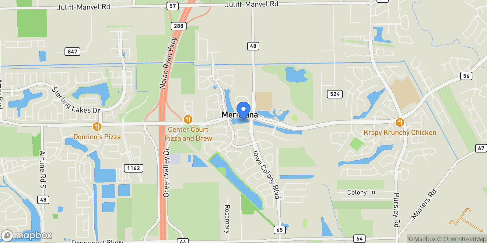 Map showing 3722 Edison Lane, Rosharon, TX 77583, Rosharon, Texas, United States.