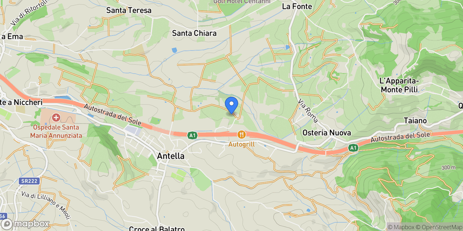 Map showing Tuscany, Tuscany, Italy.