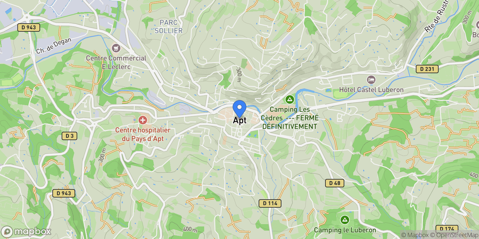 Map showing Apt, Provence-Alpes-Côte d'Azur, France.