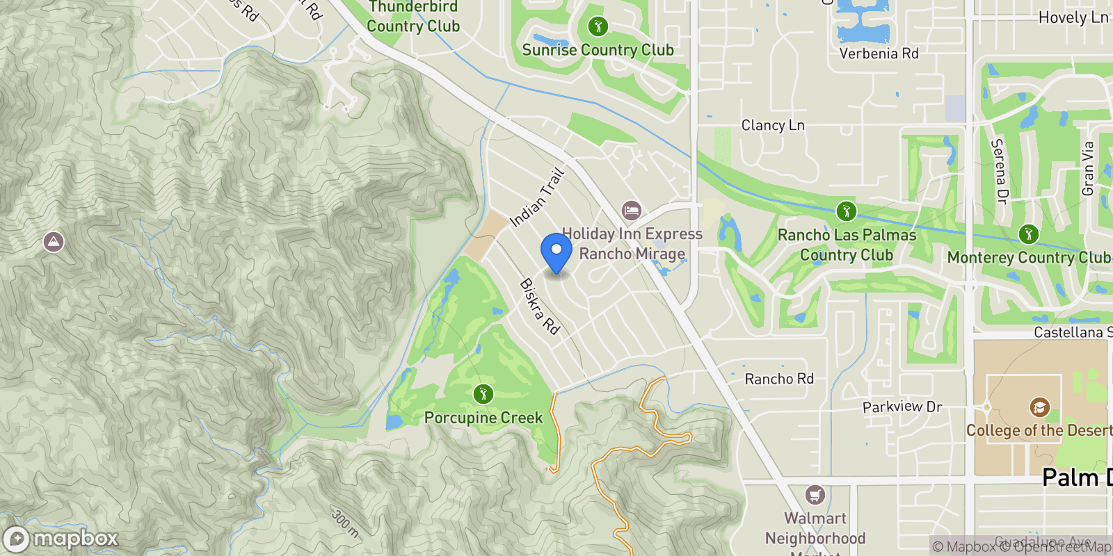 Map showing 71525 Tangier Road, Rancho Mirage, California, United States.