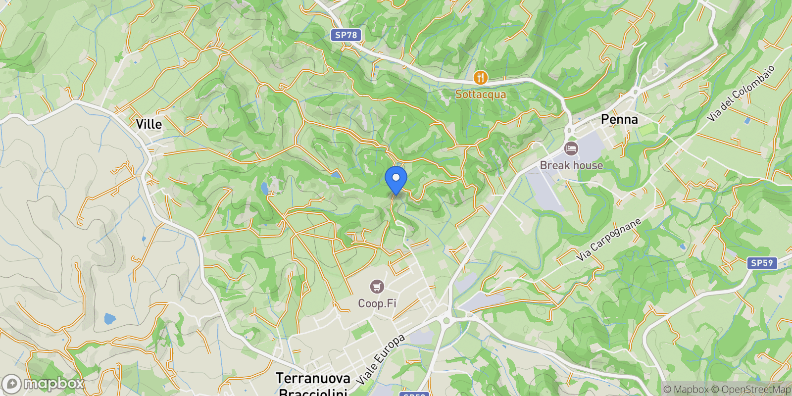 Map showing Tuscany, Tuscany, Italy.