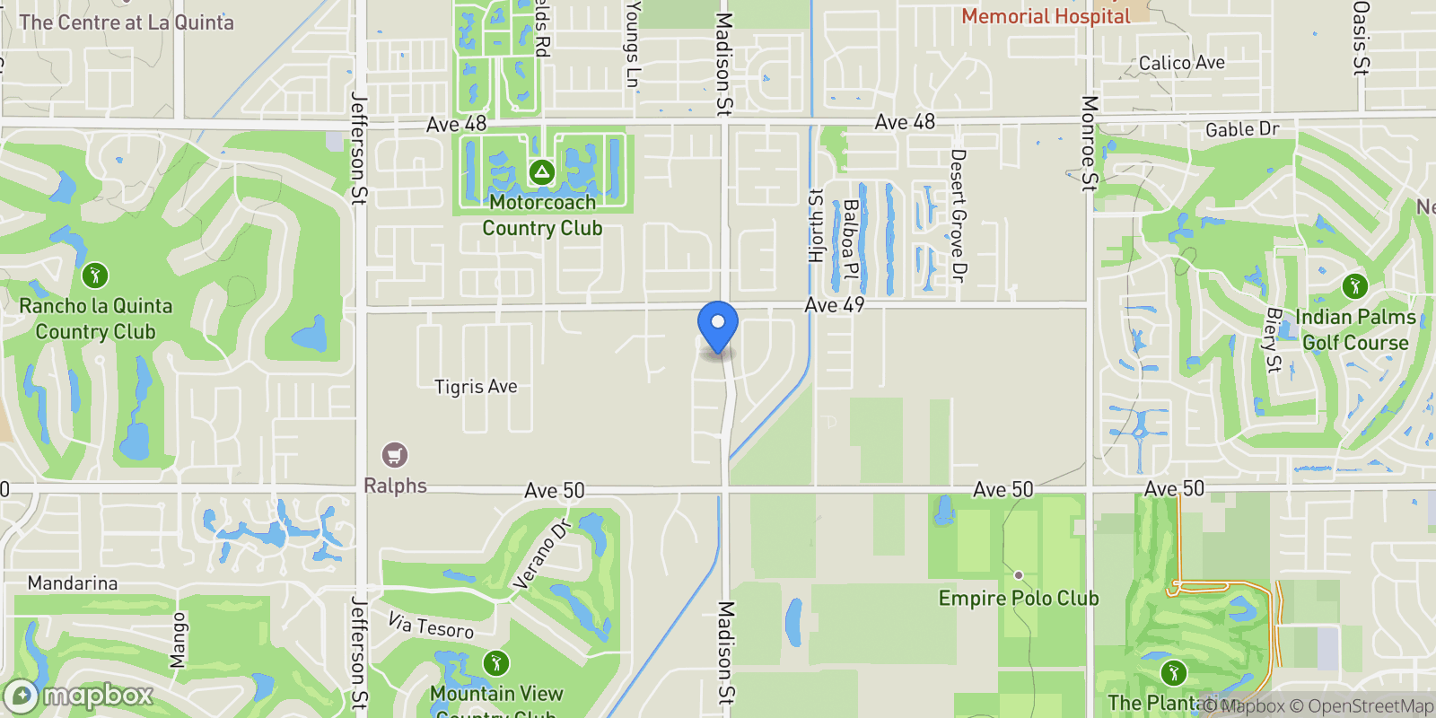 Map showing 80959 Rockberry Court, Indio, California, United States.