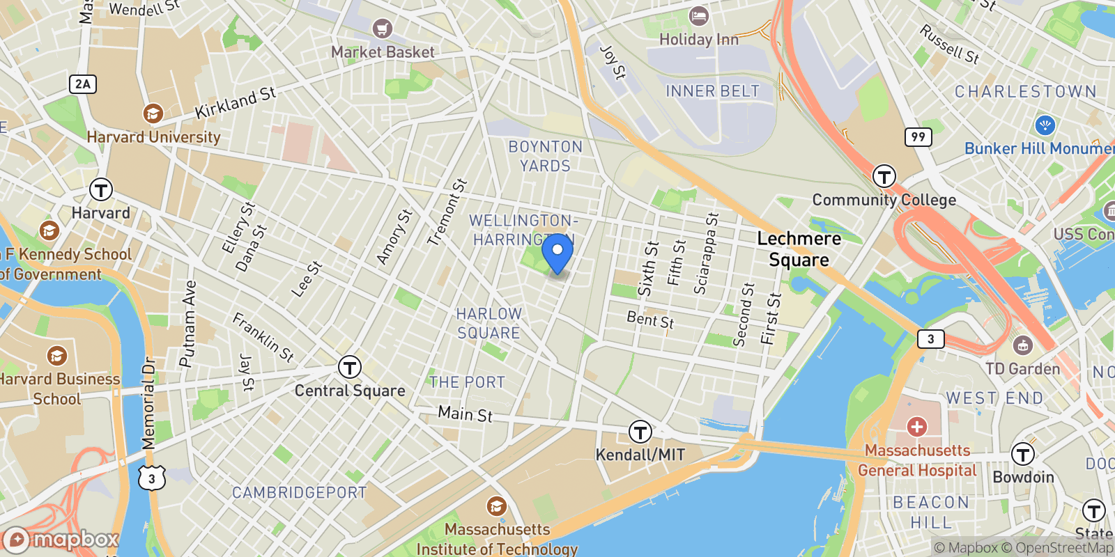 Map showing 17  York Pl 1, Cambridge, MA 02141, Cambridge, Massachusetts, United States.