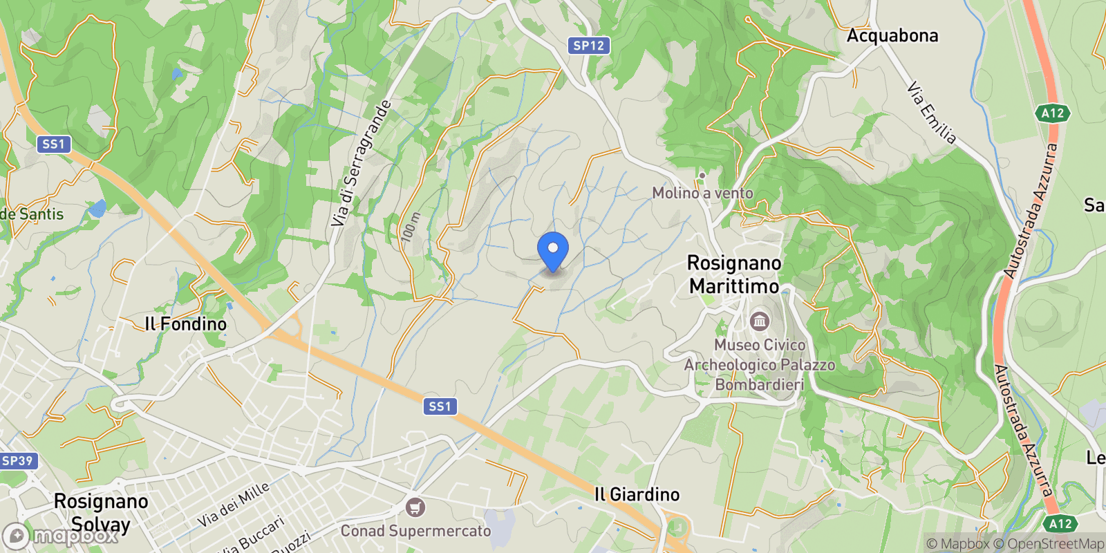 Map showing Tuscany, Tuscany, Italy.