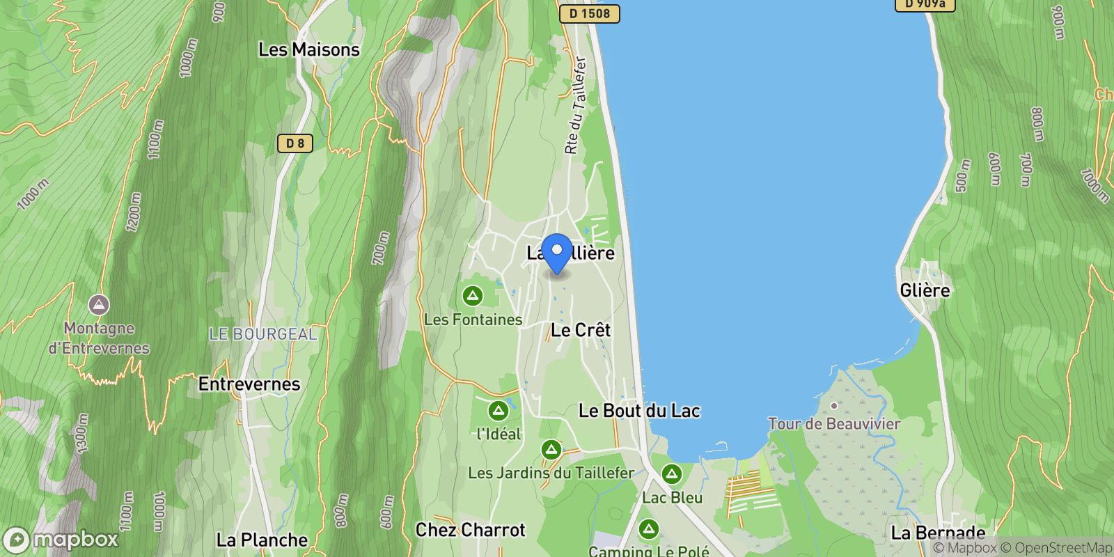 Map showing Chevaline, Auvergne-Rhône-Alpes, France.