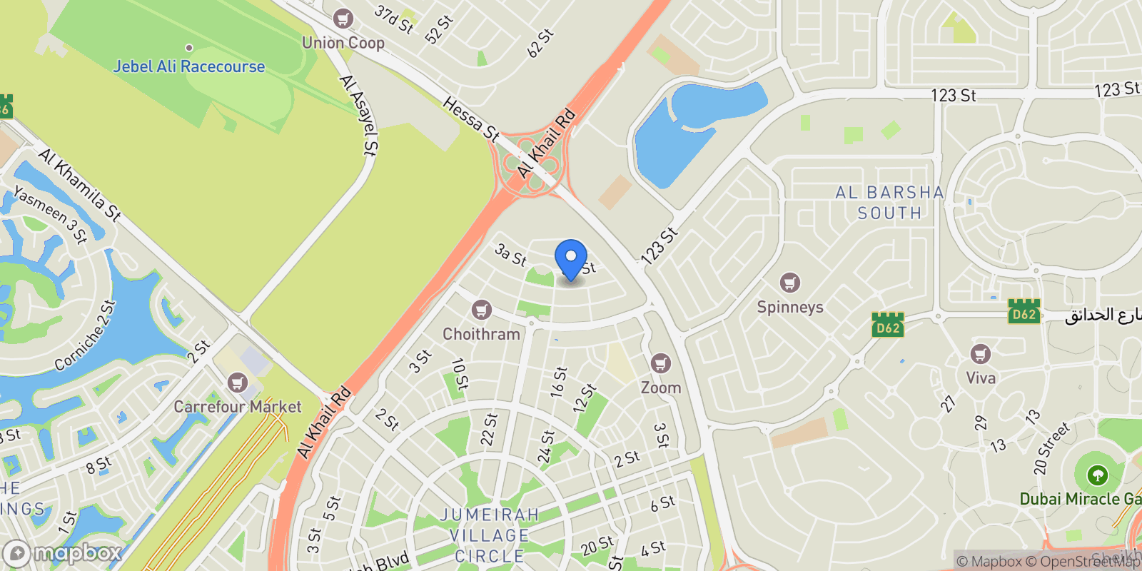 Map showing Dubai, Dubai Hills View, Dubai, Dubai, United Arab Emirates.