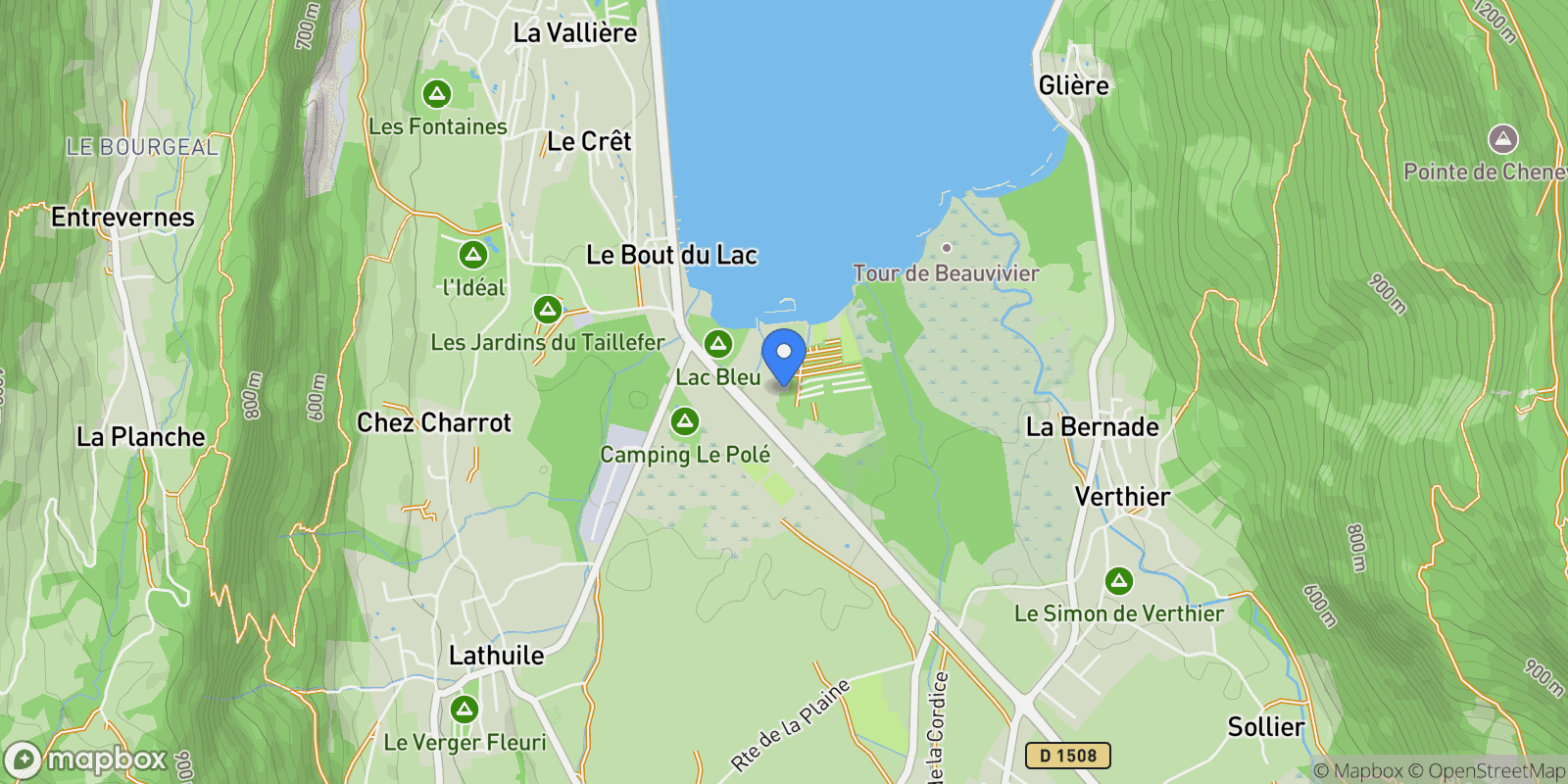 Map showing Chevaline, Auvergne-Rhône-Alpes, France.