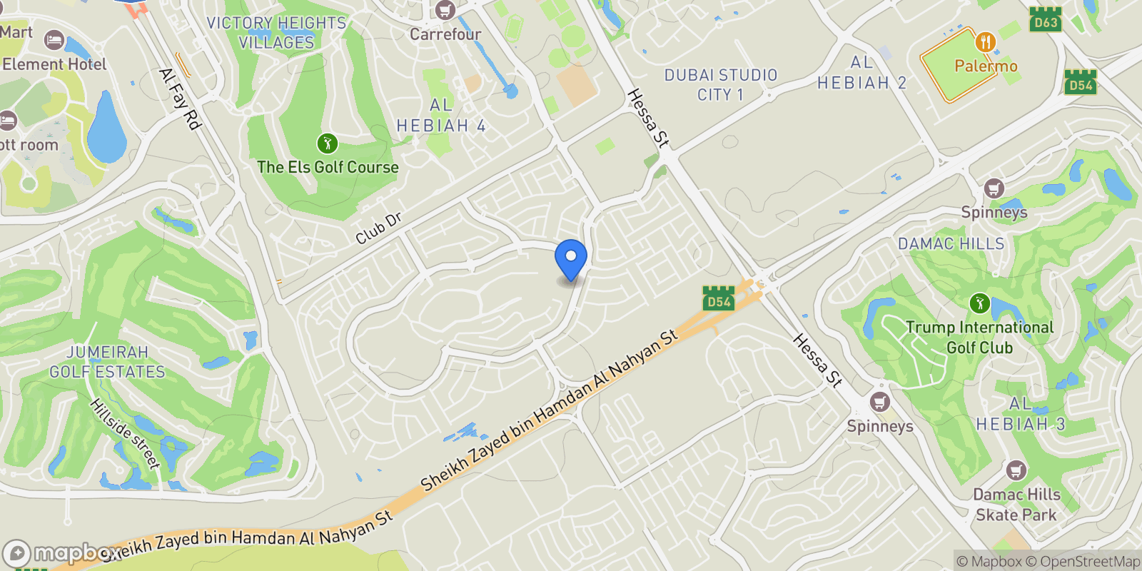 Map showing Dubai, Serenity Mansions, Dubai, Dubai, United Arab Emirates.