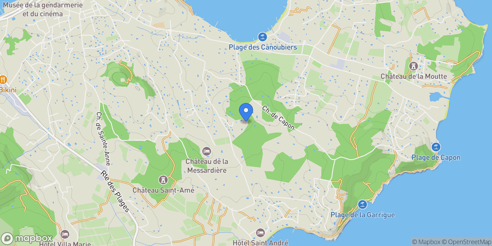 Map showing Saint-Tropez, Provence-Alpes-Côte d'Azur, France.